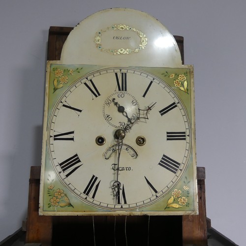 377 - A Georgian mahogany 8-day Longcase Clock, the 12'' painted dial with Roman numerals and seconds, sig... 