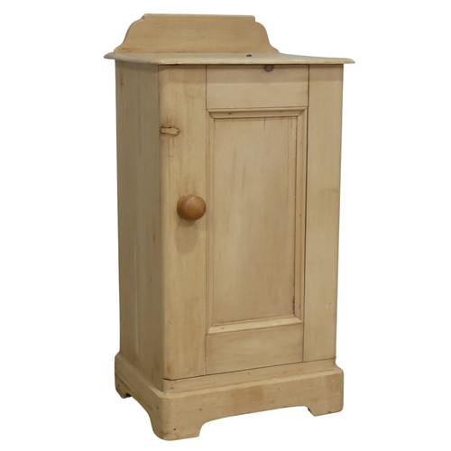 614 - A stripped pine pot Cupboard, W 41.5 cm x H 79 cm x D 32.5 cm. 