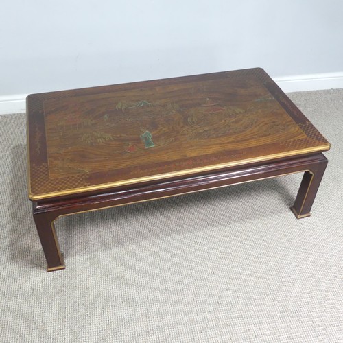 201 - A vintage Chinese inspired 'Henredon' coffee / cocktail Table, makers label to underside with inspec... 