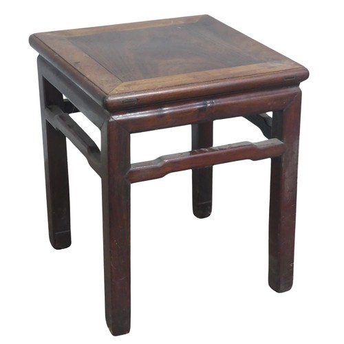 136 - An antique Chinese carved hardwood side Table / occasional Table, of small proportions, circa 1900, ... 