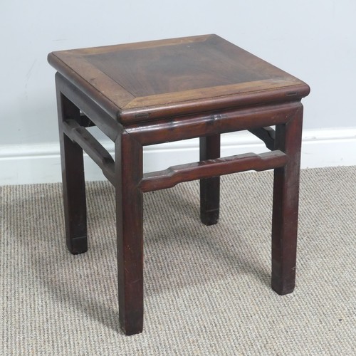 136 - An antique Chinese carved hardwood side Table / occasional Table, of small proportions, circa 1900, ... 