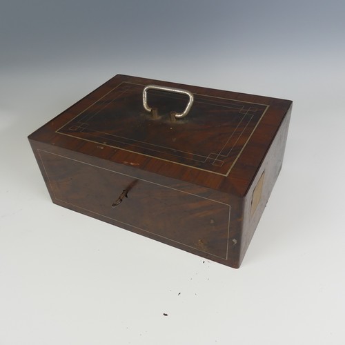 575 - A vintage metal faux-wood painted lock Box, with hidden alarm and anchor to base, W 35.5 cm x H 14 c... 