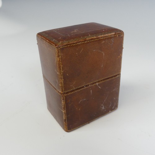 540 - An early 20th century gilt tooled leather playing card Case, by 'Walter Jones, 195 & 196 Sloane ... 