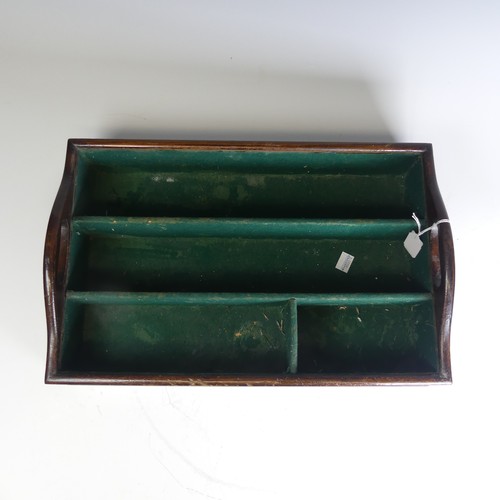 553 - A Victorian mahogany cutlery Tray, with pierced handles to either side and lined sectional interior,... 