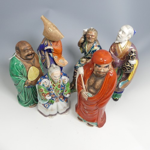 103 - A quantity of 20thC Chinese pottery and porcelain Figures, mainly depicting elders, some marked to b... 