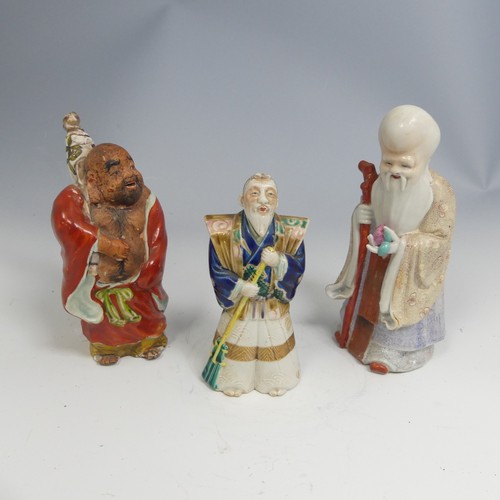 103 - A quantity of 20thC Chinese pottery and porcelain Figures, mainly depicting elders, some marked to b... 