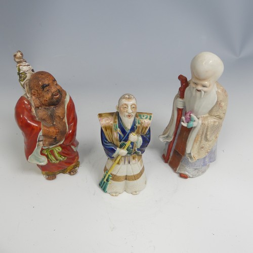 103 - A quantity of 20thC Chinese pottery and porcelain Figures, mainly depicting elders, some marked to b... 