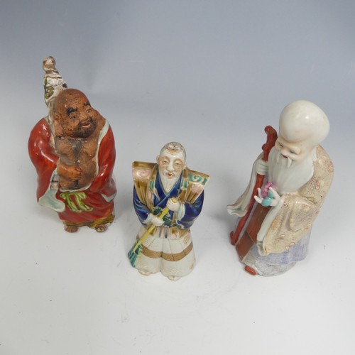 103 - A quantity of 20thC Chinese pottery and porcelain Figures, mainly depicting elders, some marked to b... 