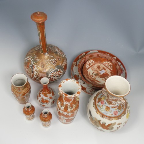 115 - A large quantity of antique and later Japanese Kutani Ware, to comprise a 19thC Japanese Kutani Balu... 