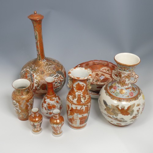 115 - A large quantity of antique and later Japanese Kutani Ware, to comprise a 19thC Japanese Kutani Balu... 