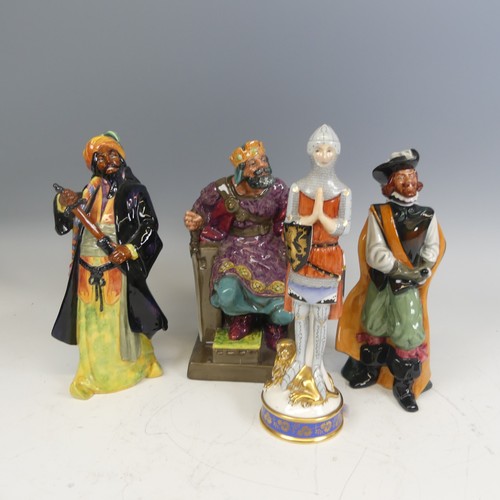 237 - A Royal Doulton character figure 'The Old King' HN2134, together with a Royal Doulton Figure of 'Cav... 