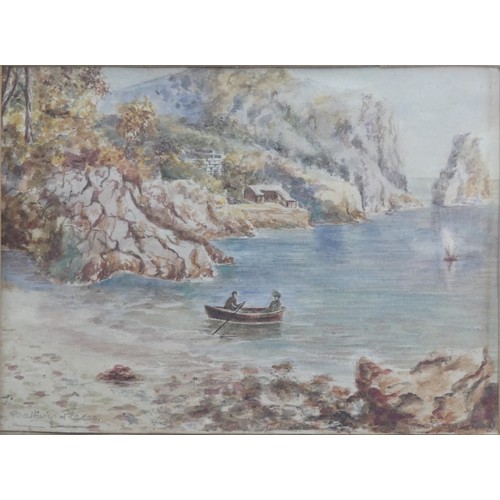 325 - Alfred Leyman (British, 1856-1933), Lynmouth, watercolour, signed lower right, 25cm x 42cm, faded, f... 