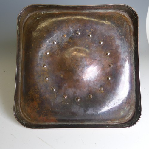 688 - An Arts and Crafts copper Inkwell manufactured by Rathbone, of Capstan form, base stamped 'Rathbone ... 