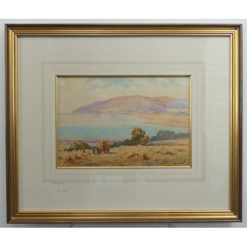 293 - Alexander Caruthers Gould (1870-1948), View towards Minehead from Porlock Hill, watercolour, signed,... 