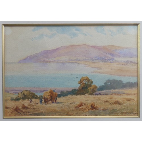 293 - Alexander Caruthers Gould (1870-1948), View towards Minehead from Porlock Hill, watercolour, signed,... 