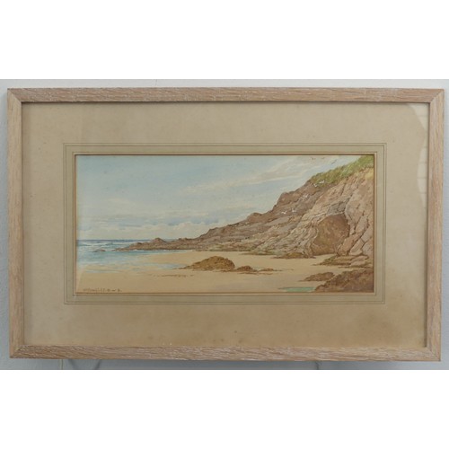 308 - William F. Burchell (fl.1909-1937), No.1 Winter Sunshine at Newquay, oil on canvas board, signed low... 