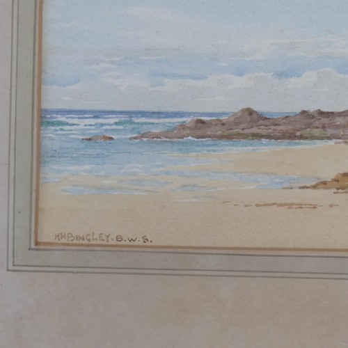 308 - William F. Burchell (fl.1909-1937), No.1 Winter Sunshine at Newquay, oil on canvas board, signed low... 