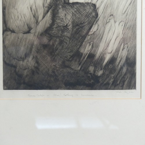 268 - William (Will) Dyson (1880-1938), Thomas Carlyle or Alas! Nothing to Denounce, etching, signed and t... 