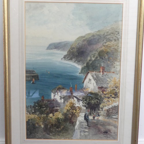 323 - Alfred Leyman (British, 1856-1933), Clovelly, watercolour, signed lower right, 54cm x 37cm, framed a... 