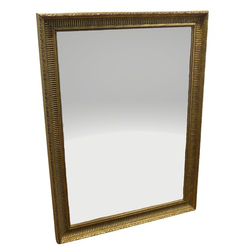 698 - A contemporary antique style giltwood framed rectangular wall Mirror, W 101 cm x H 75 cm.... 