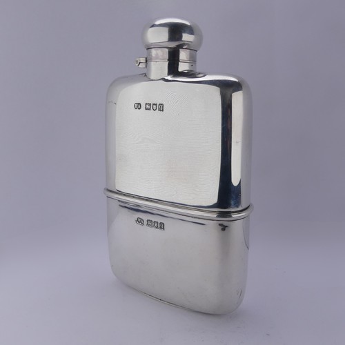 14 - A George V silver Hip Flask, by Atkin Brothers, hallmarked London, 1911, of plain rectangular form, ... 