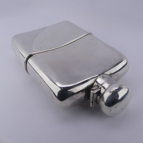 14 - A George V silver Hip Flask, by Atkin Brothers, hallmarked London, 1911, of plain rectangular form, ... 