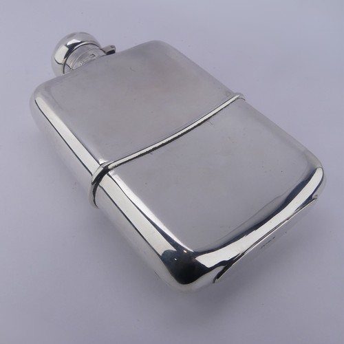 14 - A George V silver Hip Flask, by Atkin Brothers, hallmarked London, 1911, of plain rectangular form, ... 