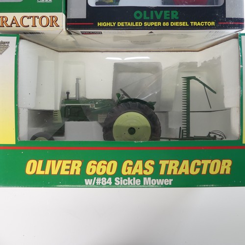 124 - A Universal Hobbies Oliver 600 boxed 1/16 tractor, together with a boxed Speccast Oliver super 88 di... 