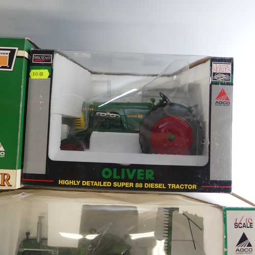 124 - A Universal Hobbies Oliver 600 boxed 1/16 tractor, together with a boxed Speccast Oliver super 88 di... 