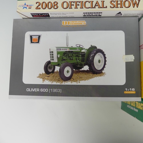 124 - A Universal Hobbies Oliver 600 boxed 1/16 tractor, together with a boxed Speccast Oliver super 88 di... 