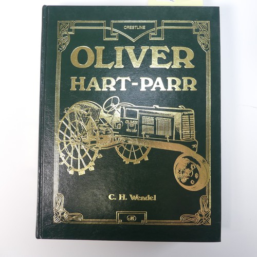 159 - Three signed hardback books on tractors, including Oliver Hart-Parr and American Farm tractors both ... 