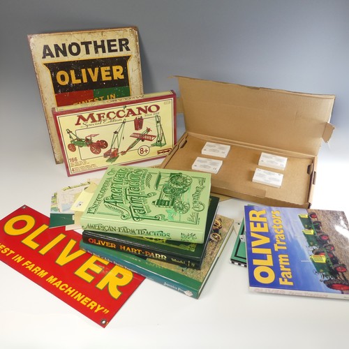 159 - Three signed hardback books on tractors, including Oliver Hart-Parr and American Farm tractors both ... 