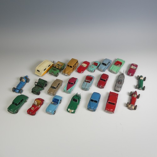 134 - Dinky Toys; twenty-one model vehicles, unboxed, including 23f Alfa Romeo racing car, 23g Cooper-Bris... 