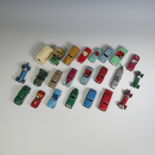 134 - Dinky Toys; twenty-one model vehicles, unboxed, including 23f Alfa Romeo racing car, 23g Cooper-Bris... 