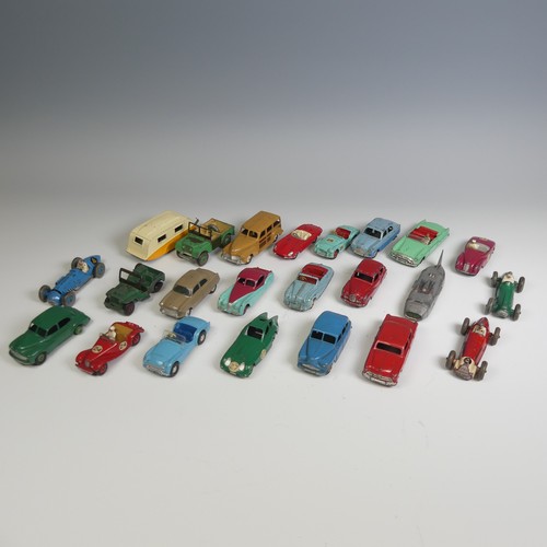 134 - Dinky Toys; twenty-one model vehicles, unboxed, including 23f Alfa Romeo racing car, 23g Cooper-Bris... 