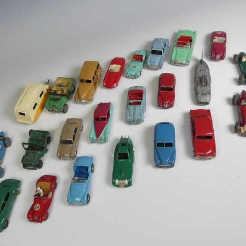 134 - Dinky Toys; twenty-one model vehicles, unboxed, including 23f Alfa Romeo racing car, 23g Cooper-Bris... 