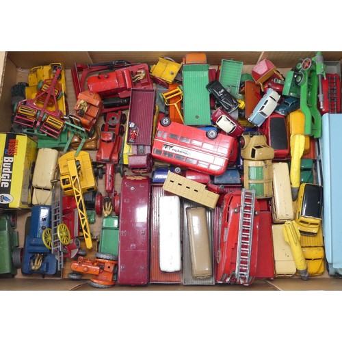 136 - Dinky Toys; approximately fifty commercial vehicles, unboxed, including 514 Guy Van 'Slumberland', 3... 