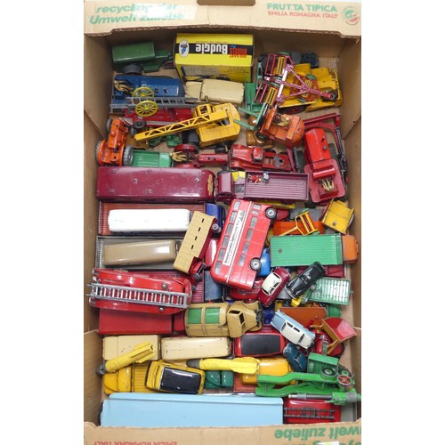 136 - Dinky Toys; approximately fifty commercial vehicles, unboxed, including 514 Guy Van 'Slumberland', 3... 