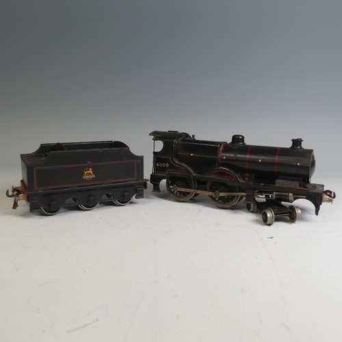 14 - Bassett-Lowke ‘0’ gauge electric 4-4-0 ‘Compound’ Locomotive and six-wheel Tender, in BR lined black... 