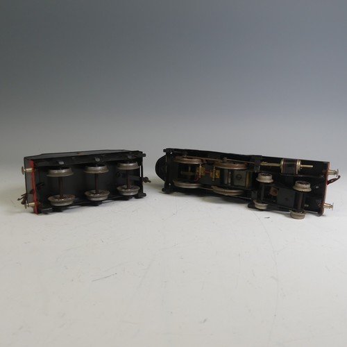 14 - Bassett-Lowke ‘0’ gauge electric 4-4-0 ‘Compound’ Locomotive and six-wheel Tender, in BR lined black... 