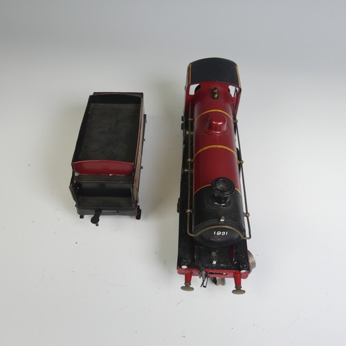 8 - Bassett-Lowke ‘0’ gauge clockwork 'Duke of York’ 4-4-0 Locomotive and six-wheel Tender, finished in ... 