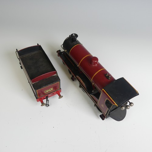 8 - Bassett-Lowke ‘0’ gauge clockwork 'Duke of York’ 4-4-0 Locomotive and six-wheel Tender, finished in ... 