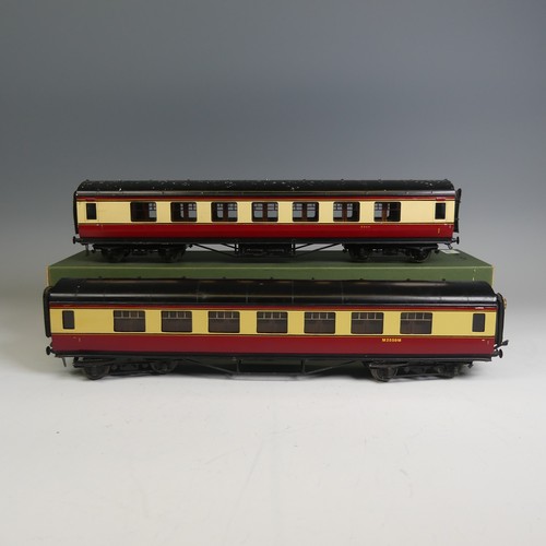 31 - Two Exley ‘0’ gauge BR 1st Class Corridor Passenger Coaches, crimson and cream, No.8844, and No.M255... 