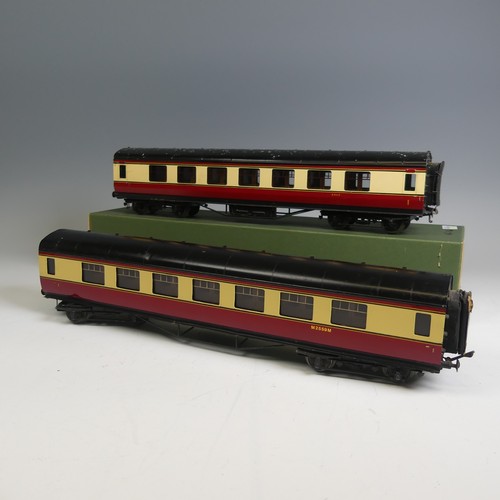 31 - Two Exley ‘0’ gauge BR 1st Class Corridor Passenger Coaches, crimson and cream, No.8844, and No.M255... 