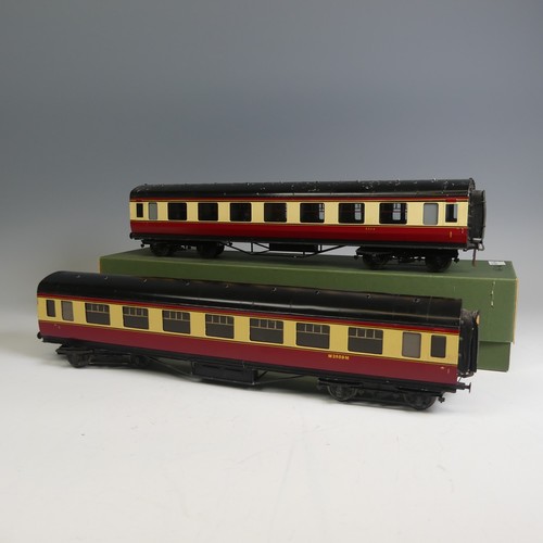 31 - Two Exley ‘0’ gauge BR 1st Class Corridor Passenger Coaches, crimson and cream, No.8844, and No.M255... 