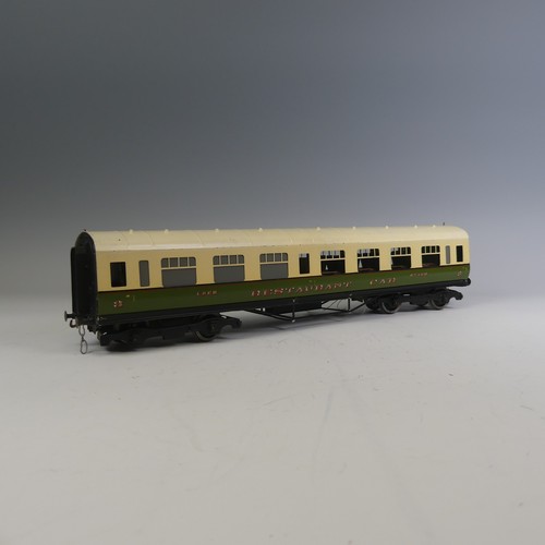 32 - Exley ‘0’ gauge LNER 3rd/Restaurant Car, cream and green, No.67129.