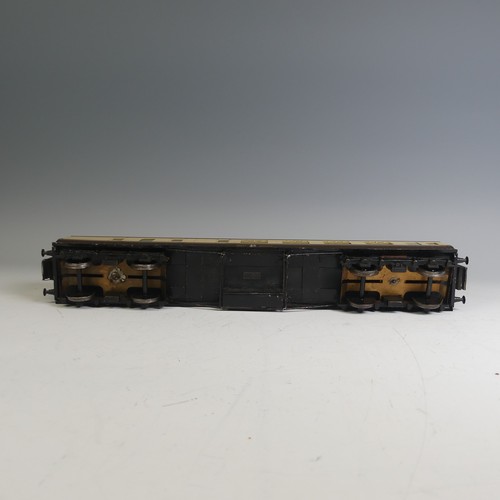 27 - Exley ‘0’ gauge GWR Dining Car, chocolate and cream, No.9205, repainted, together with two other rep... 