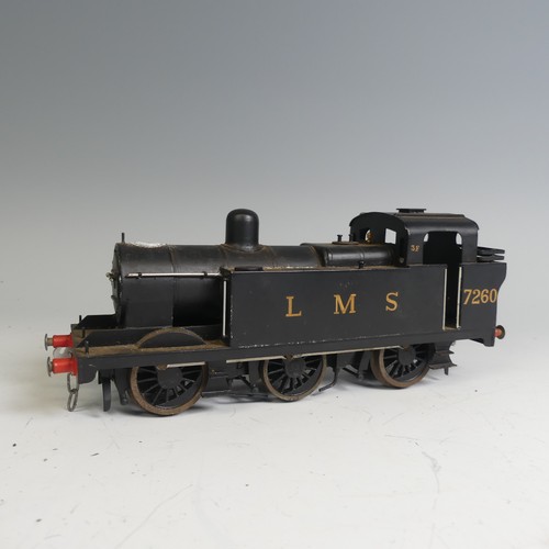 18 - A kit-built ‘0’ gauge electric LMS 0-6-0 'Jinty' Tank Locomotive, finished in unlined black, No.7260... 