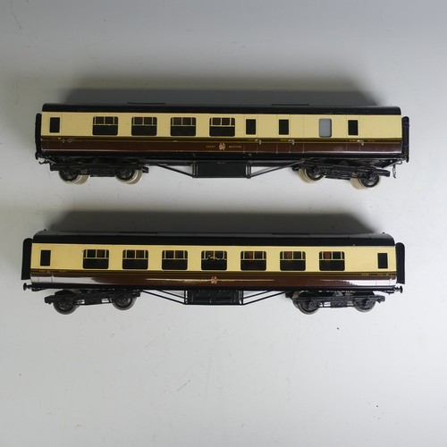 26 - Two Exley ‘0’ gauge GWR Coaches, chocolate and cream: All 1st Class Corridor Passenger Coach No.8050... 