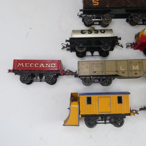 51 - Hornby '0' gauge; approximately fifty Goods Wagons and Vans, unboxed, including Colman's Mustard, re... 